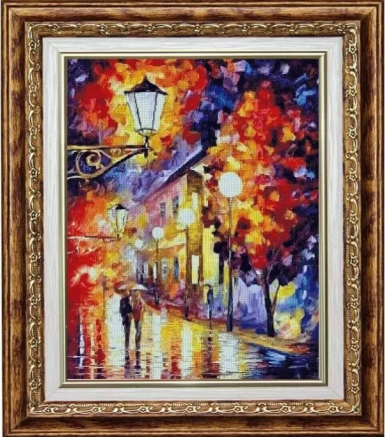 Сезонни пейзажи Дъждовна есенна вечер