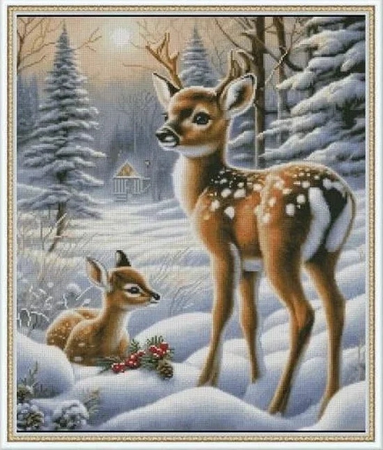 Животни Две сърнички в гората