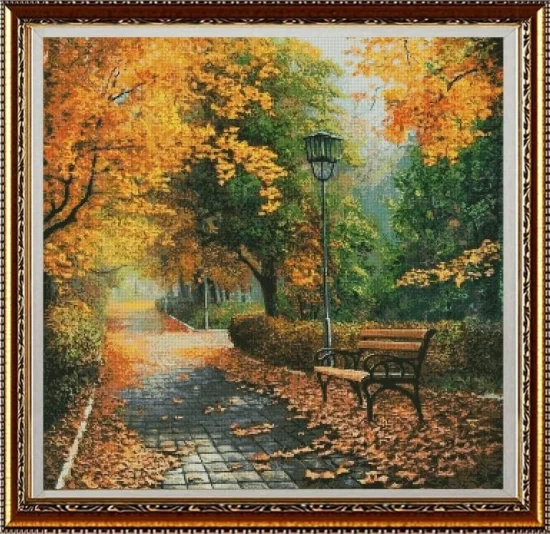 Сезонни пейзажи Есен в парка