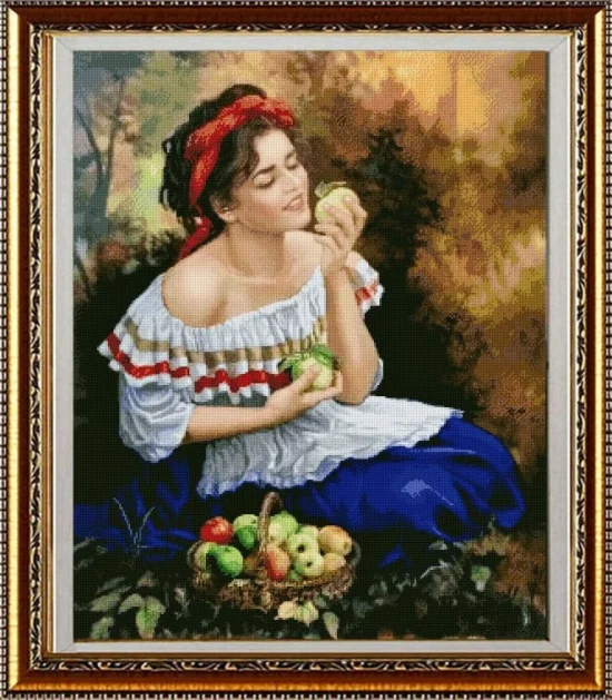 Образи Горско момиче с ябълки