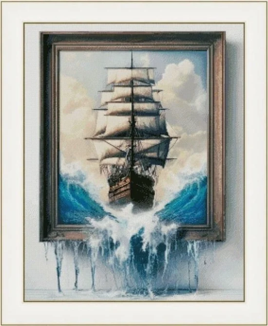 Сезонни пейзажи Кораб в морето