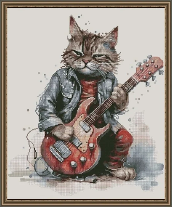 Животни Котарак китарист