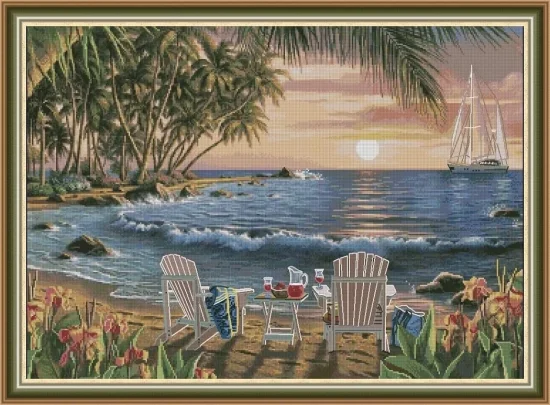 Сезонни пейзажи Летен залез