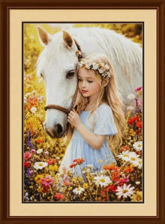 Детски Момичето и белият кон