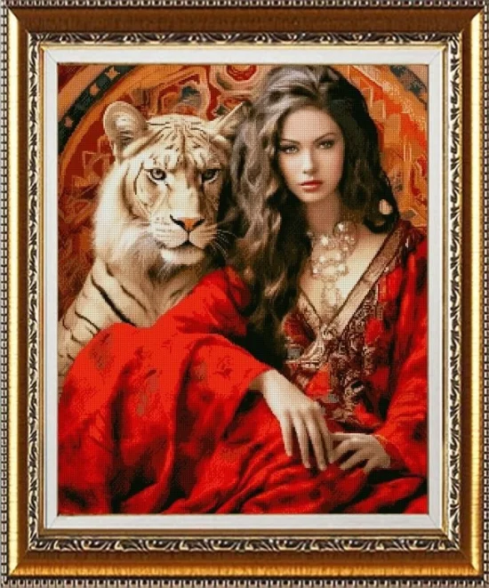 Образи Момичето в червено и тигъра