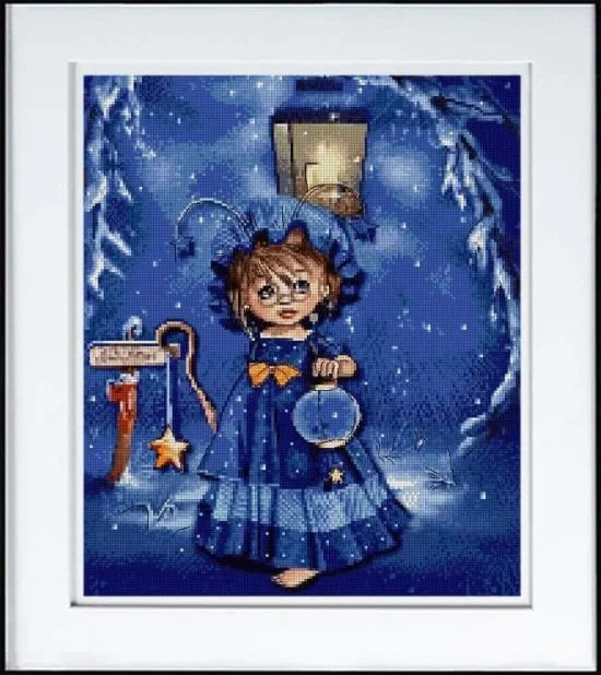 Сезонни пейзажи Нощна коледна светулка