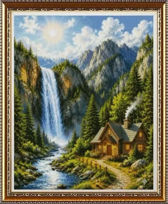 Сезонни пейзажи Песента на водопада