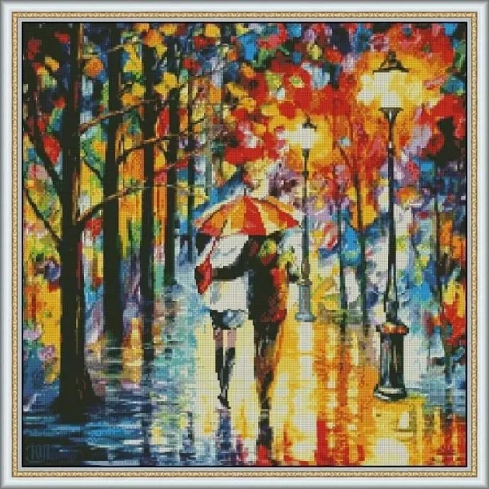 Сезонни пейзажи Разходка под дъжда