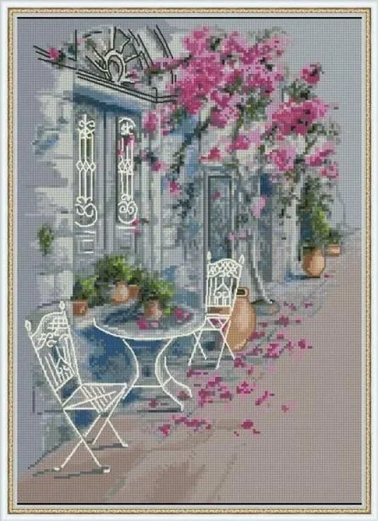 Сезонни пейзажи Розови глицинии