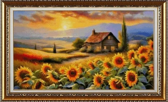 Сезонни пейзажи Слънчогледово поле