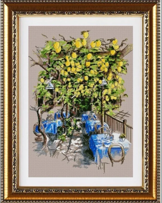 Сезонни пейзажи Сред лимоновите дръвчета