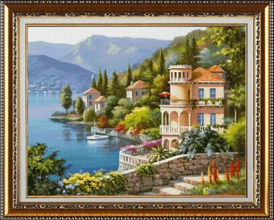 Сезонни пейзажи Средиземноморско селце