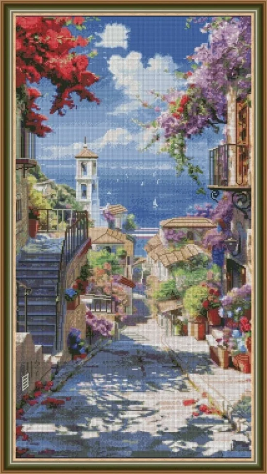 Сезонни пейзажи Тераса с изглед към морето