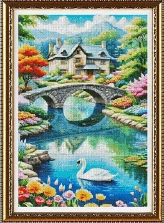 Сезонни пейзажи Уютно езеро