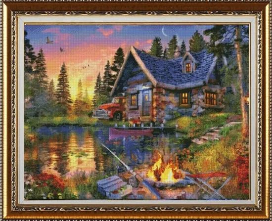 Сезонни пейзажи Вечерен риболов