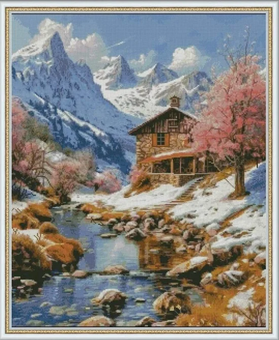 Сезонни пейзажи Високо в планината