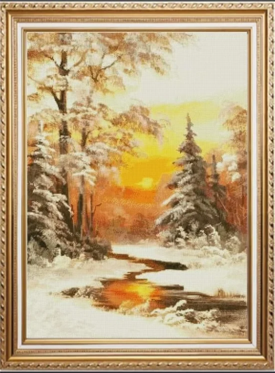 Сезонни пейзажи Зимен изгрев