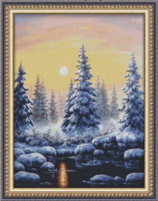 Сезонни пейзажи Зимно утро