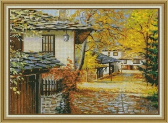 Сезонни пейзажи Златна есен в Боженци